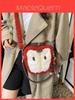 Christmas Sheep Plush Apple Tote Bag For Girls With Zipper Closure And Card Pocket