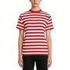 T-shirt Classica a Strisce alla Moda per Uomo Donna Personalità Colore a Contrasto Girocollo T-shirt Molteplici Opzioni di Colore Tee