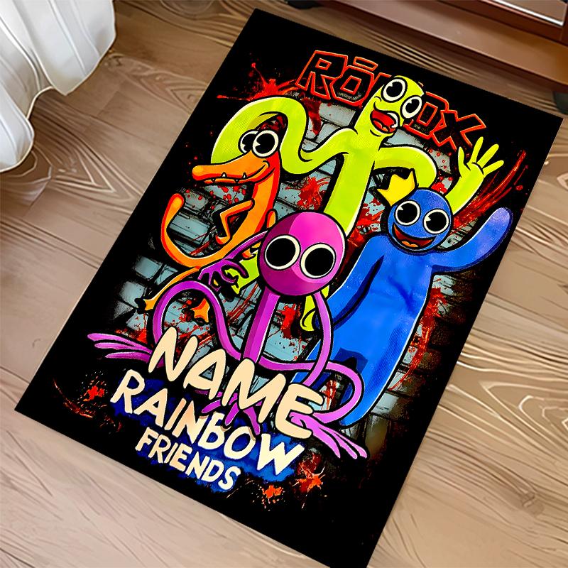 Custom personalization Rainbow Friends Print Area Rug - Soft, Washable Non-Slip Indoor Mat,Living Room,Home&Office Decorative Rug