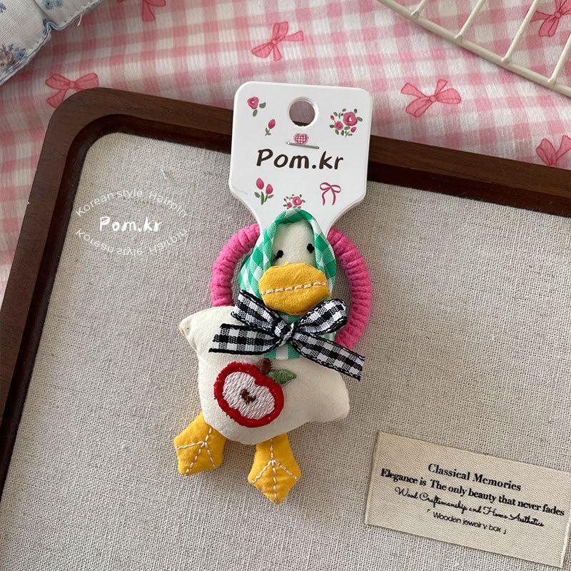 

Весна 2025 Резинки для волос «Маленький гусь»: Мультяшные повязки на голову с высокой эластичностью для детей