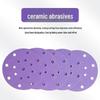 Purple 17-Hole Self-Adhesive Velvet Sandpaper for Auto Polishing, 6-Inch
