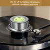 uxcell 50Hz Recording Weight Stabilizer 265g Aluminum Vinyl Clamp Turntable Disc Stabilizer Vibration Damper with Bubble Level for LP Polished Chrome