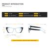 Fashion Gradient Square Reading Glasses For  Women Vintage Purple Hyperopia Men's Presbyopia Eyeglasses Anti-Blue Light Eyewear