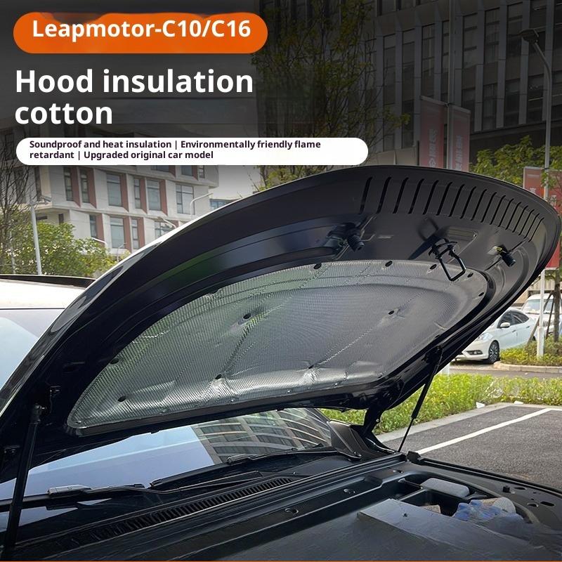Fit For Leapmotor C10 C16 Hood Sound Insulation Heat Insulation Cotton Electric Version Engine Cover Protection Modification