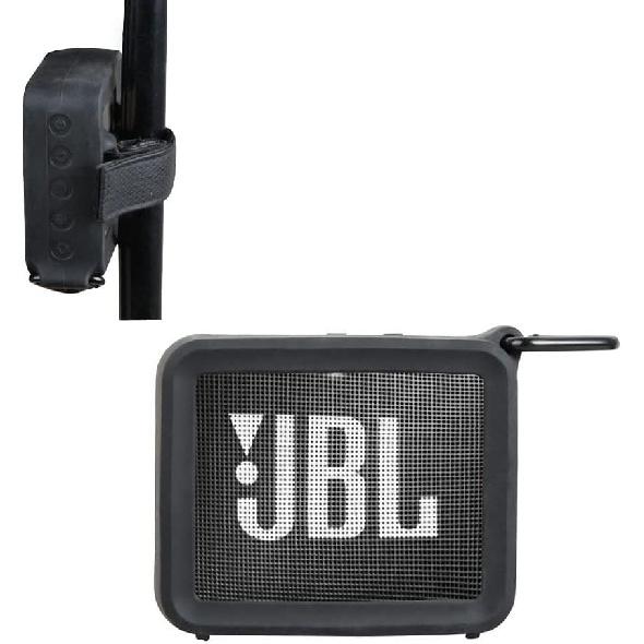 Hermitshell Silicone Carrying Case Replacement for JBL GO2 (Black 2)