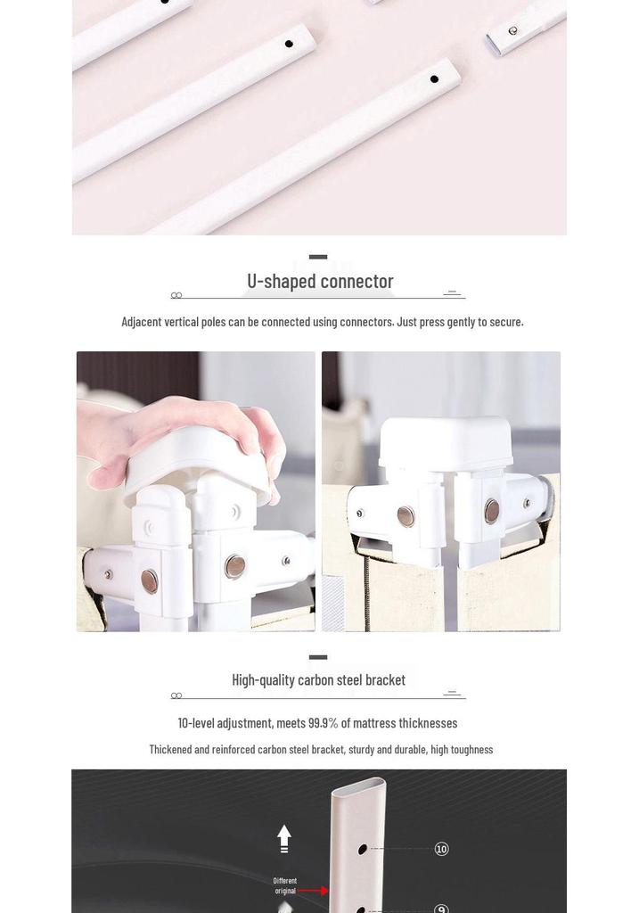 Baby Bed Rail Guard: Raised Anti-Fall Barrier for Cribs