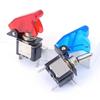 ASW-07D LED Car Modification Switch 12V 20A Auto Rocker Arm Toggle Switch with Prevent Accidental Collision Protective Cover