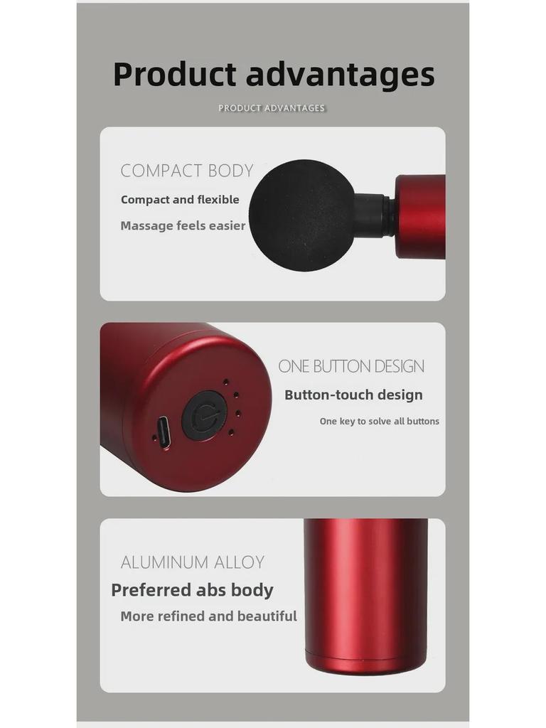 Compact Silent Electric Fascia Gun for Muscle Relaxation and Sports Recovery