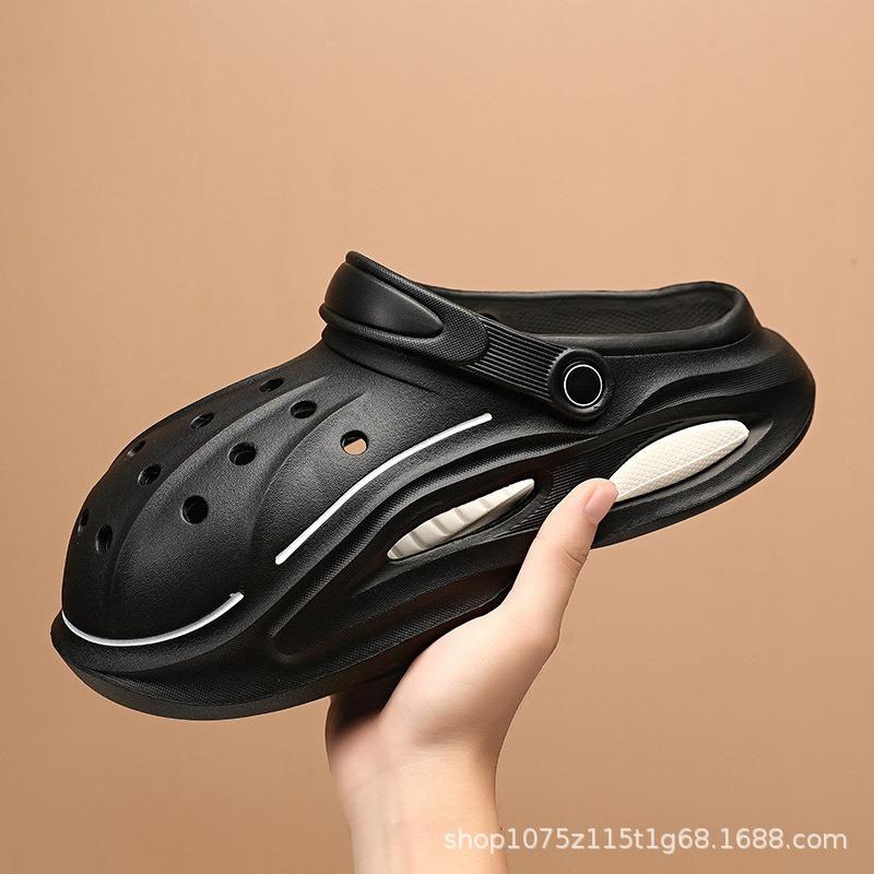 Men's summer new cool slippers non-slip, wear-resistant and deodorant thick-soled hole shoes wear casual fashion trend cool slippers