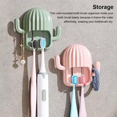 1Pc Multifunctional Creative Non-trace Wall Toothbrush Holder Electric Toothbrush Storage Rack Bathroom Accessories
