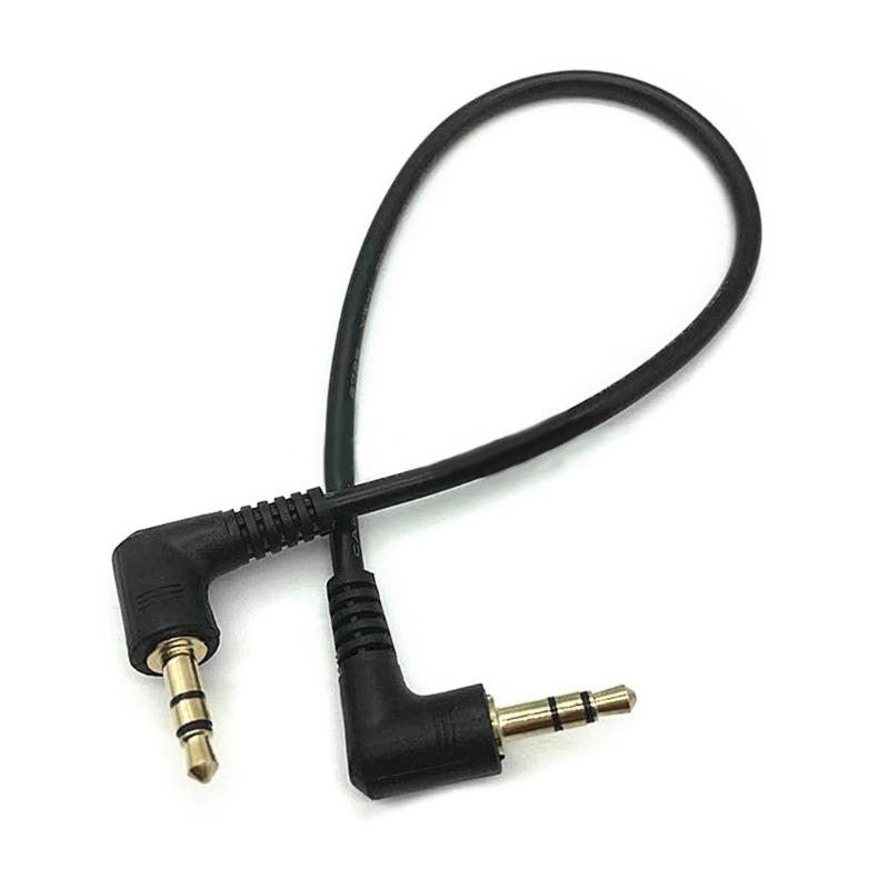 3.5mm Male to Male Stereo AudiosCable 90Degree Angled 3Poles Fit for Car Headphone Auxiliary Cord Wire Converter MP3/MP4