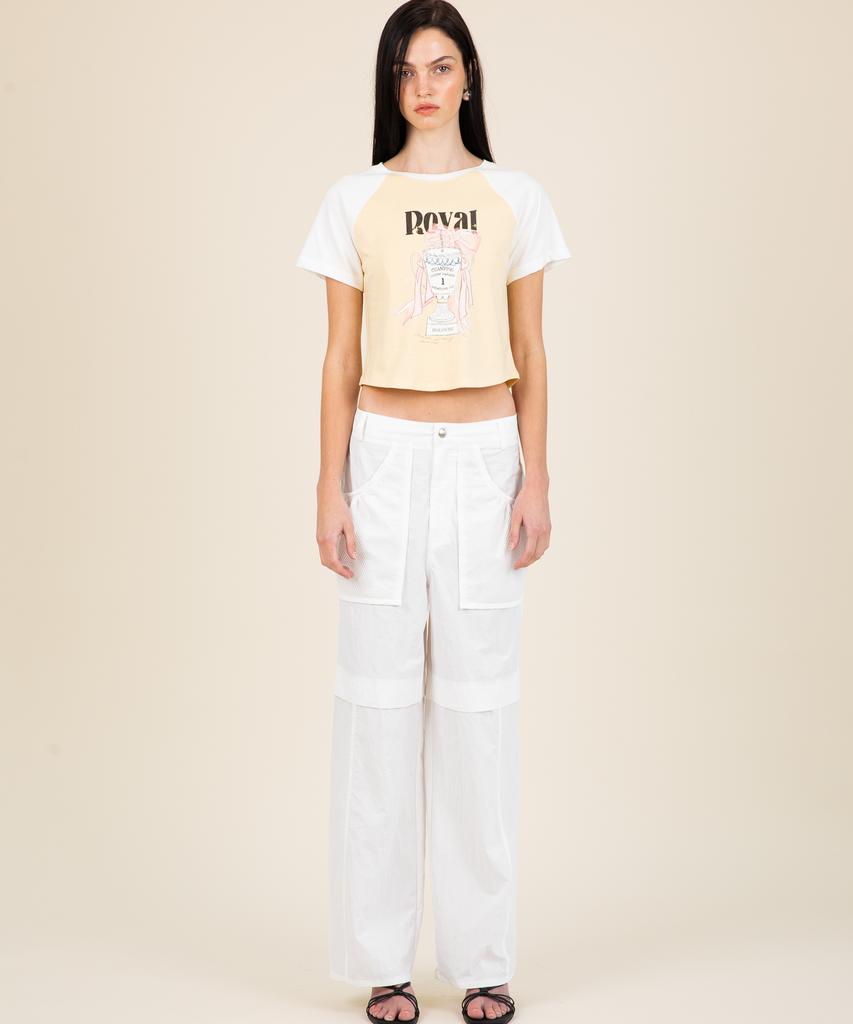 DIMANCHE Mesh Holiday Pants (White)