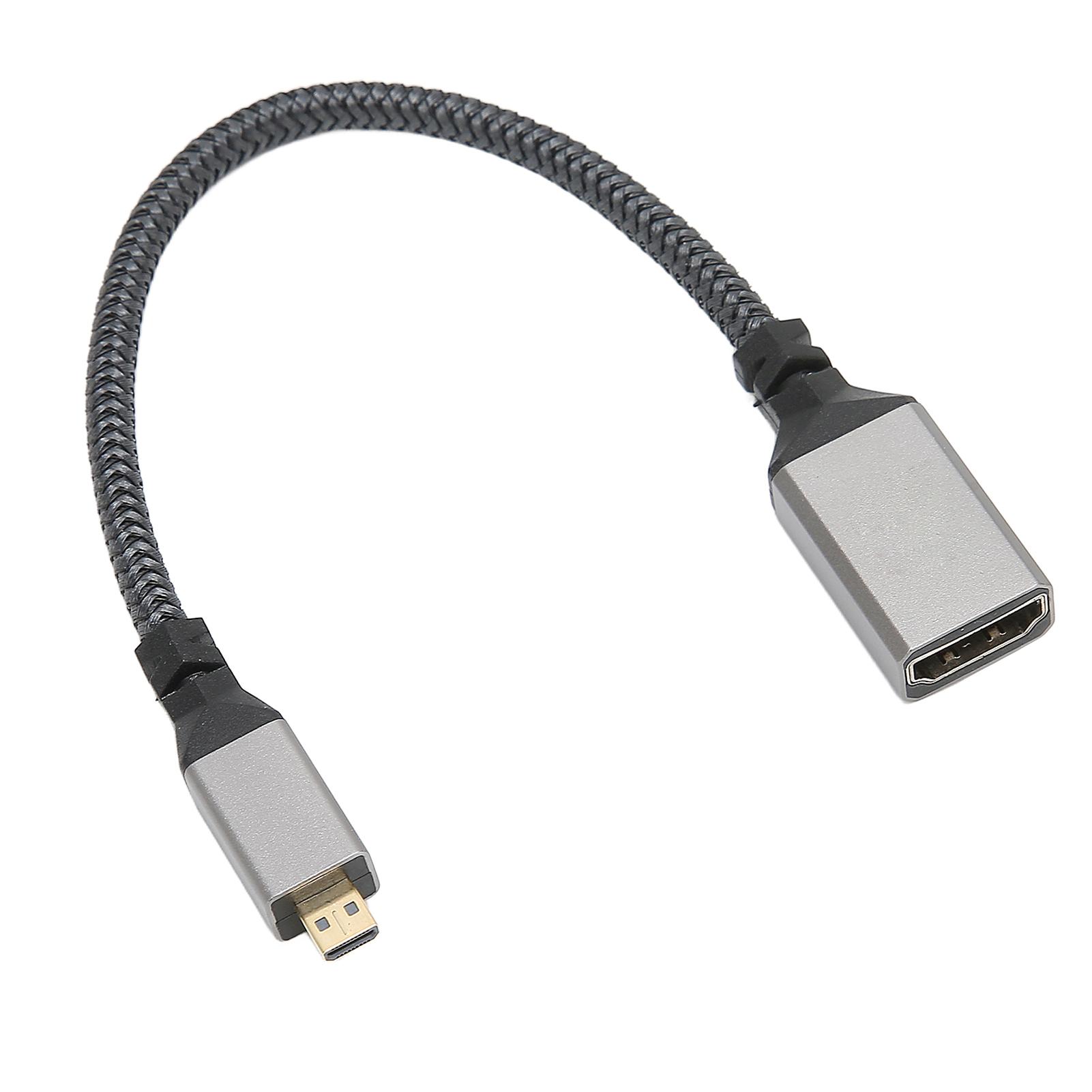 

HD Multimedia Interface Cable 4K 60Hz Male to Female Micro to HD Multimedia Interface Cable for PC 20cm / 7.87in