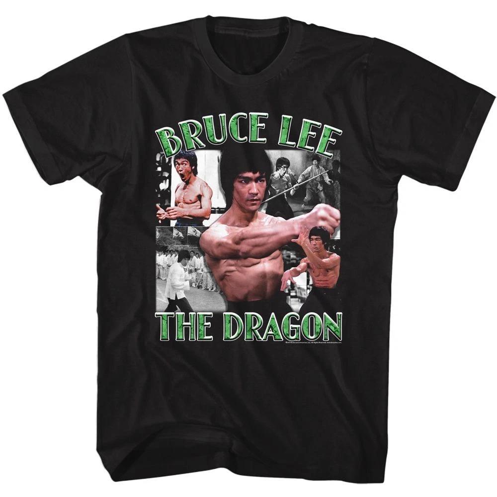Bruce Lee The Dragon Collage Black Icon Shirt 160