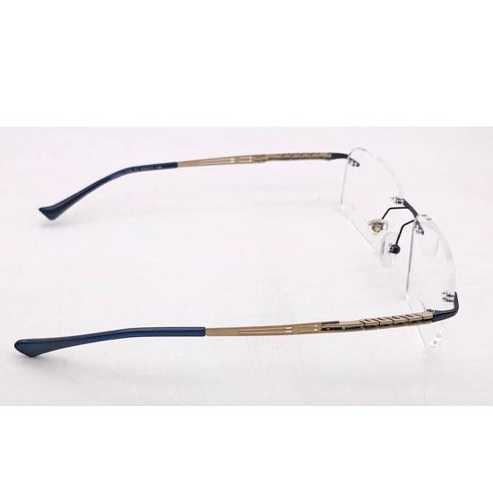 RSINC Unisex Rimless Metal Frame | Eyeglass Optical for Men and Women, EA Black Gold Black - 120062J 01 53-17-138 | BR 5