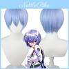 Perucă Autentică Cosplay Eva Ayanami Rei Cu Sârmă la Temperatură Înaltă Albastru Deschis