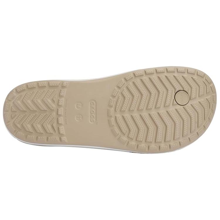 Crocs Comfortable Fashionable Anti-Slip Flip Flops Unisex Footwear Off-White 205393-2V3