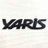 ATG1  3D Metal Yaris Logo Emblem Badge Matte black Chrome Plated Trunk Letter Sticker For Toyota Yaris Car Exterior Decor Accessories