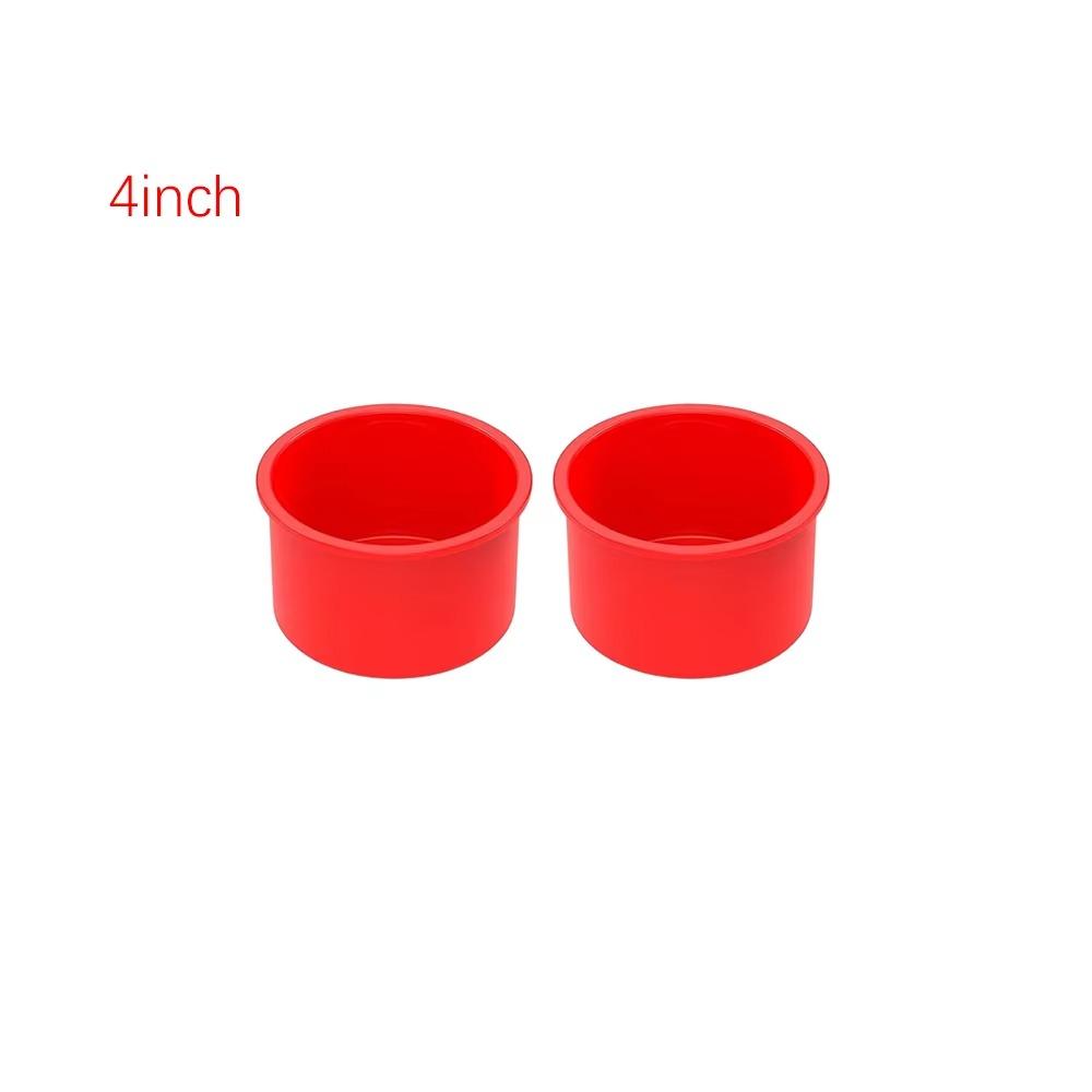 

6 шт./Набор Силиконовые формы для торта 4 дюйма Противни Круглые формы для выпечки Кухонные силиконовые антипригарные формы для выпечки Многоразовые формы для торта