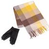 Aisyalan Deluxe Plaid Scarf & Glove Set