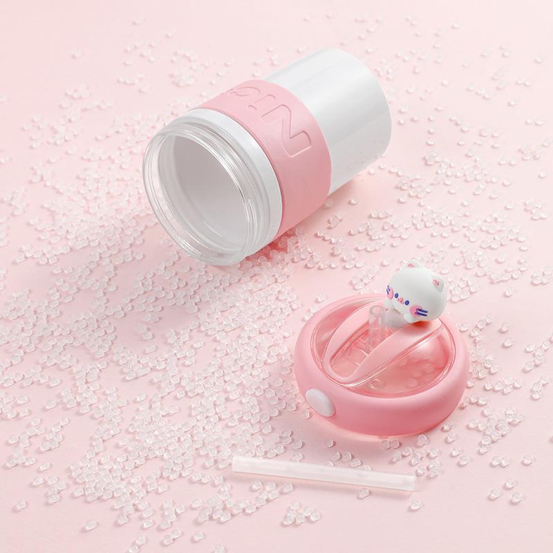 Creative Straw Cup, Simple Women's Glass Cup, Office Girl, High-looking and Cute Water Cup, Double-layer Insulated Cup