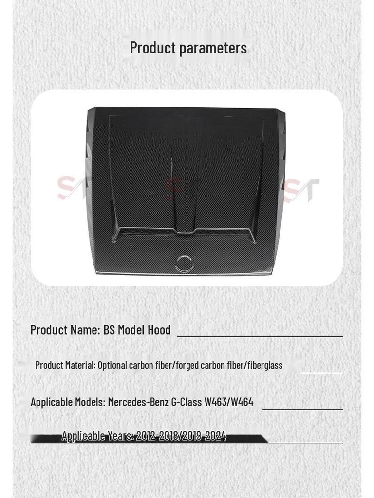 Brabus Style Carbon Fiber Hood for Mercedes G-Class W463/W464