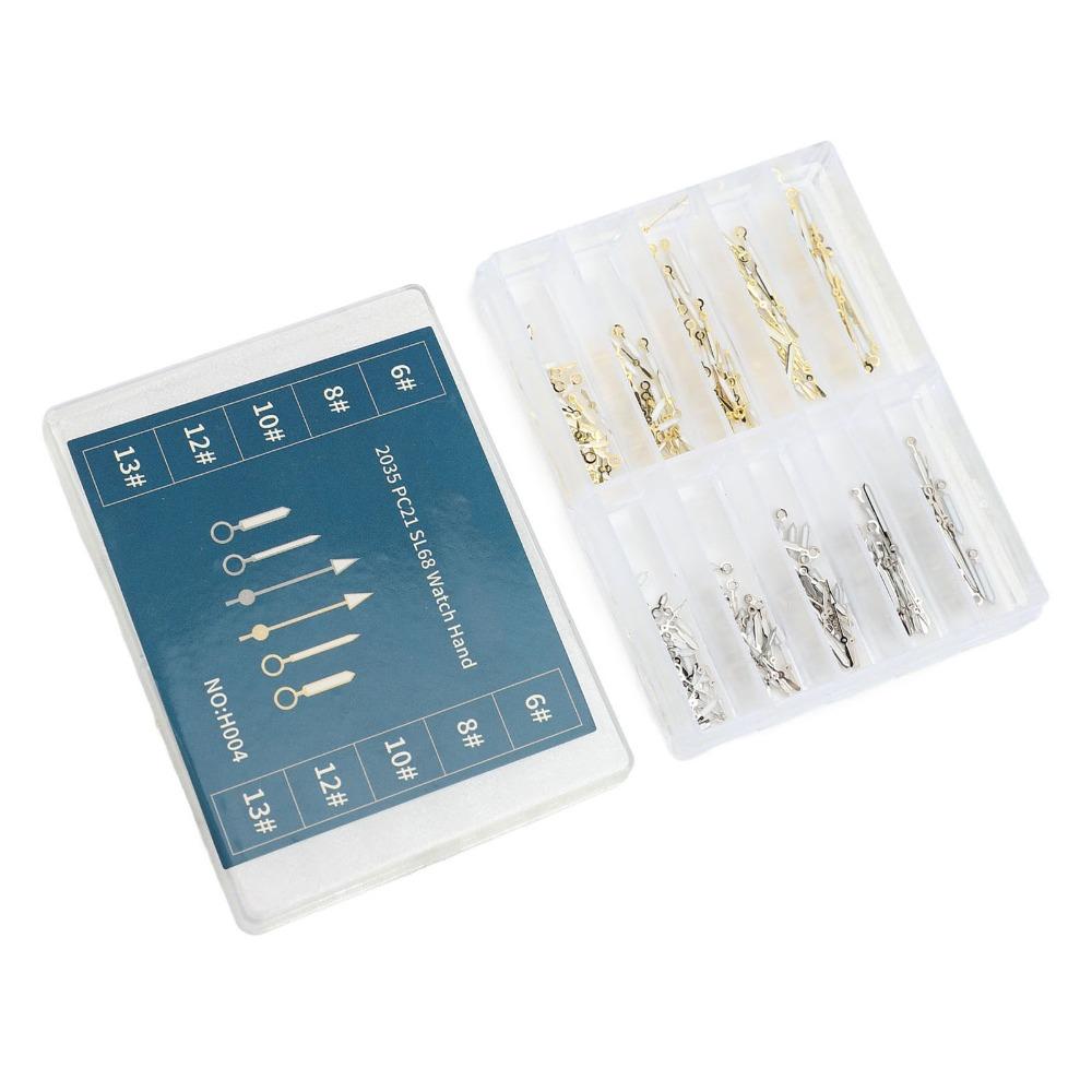 100 Sets Watch Hands Replacement Silver Finish Luminous Watch Hands  Timepiece Enhancement