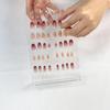 2 szt. Przezroczysta taśma klejąca do paznokci Stojak ekspozycyjny na sztuczne paznokcie Naklejki z klejem Dwustronnie klejone Narzędzia do ćwiczeń i prezentacji manicure
