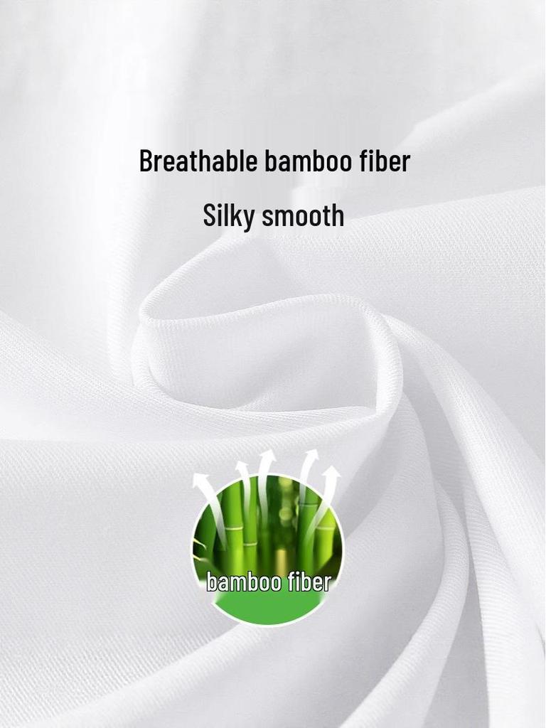 Women's Slim Fit Long Sleeve Bamboo Fiber Anti-Wrinkle White Shirt for Business or Casual Wear