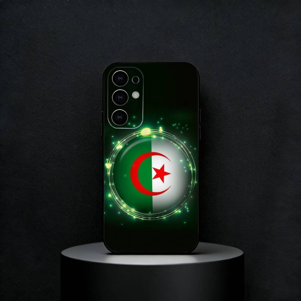 Algeria Flag Phone Case For Samsung S25,S24,S23,S22,S21,S20,Plus,Fe,Lite,Others Black Cover Samsung S22ULTRA5G