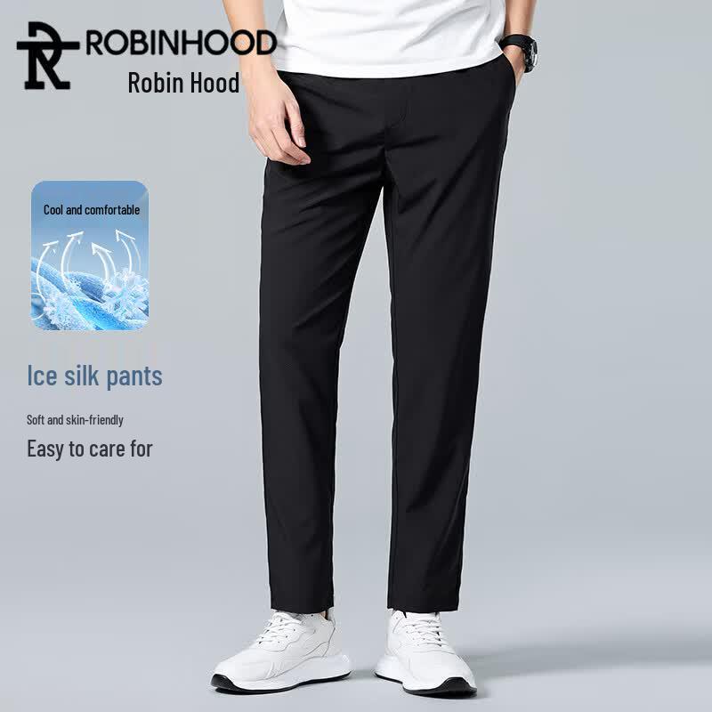 ROBINHOOD Men s Summer Straight-Leg Casual Pants 4XL