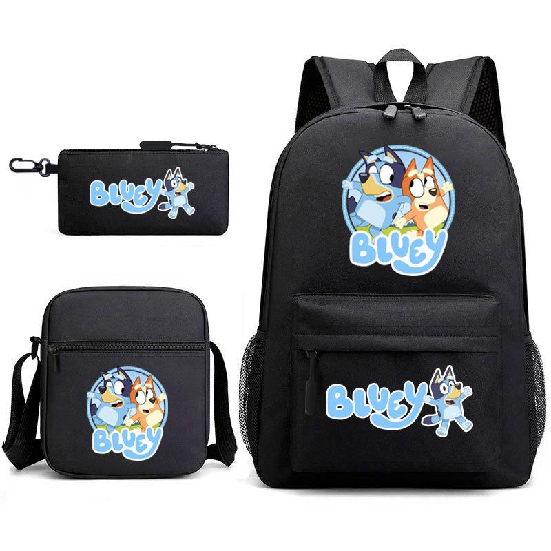 New Product, Bruwangwang Student Schoolbag, Fashionable and Popular, Backpack, Shoulder Bag, Pencil Bag, Three-piece Set.