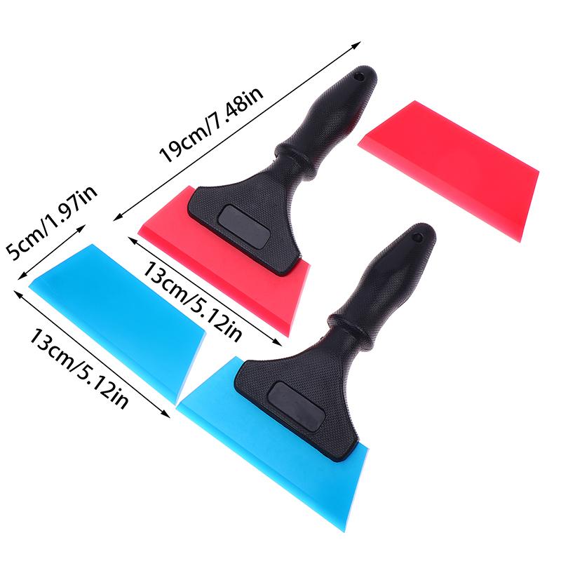 Rubber Scraper For Car Glass Plastic Handle Squeegee Window Tint Tool Water Wiper Mirror Cleaning Water Blade Car Accessories
