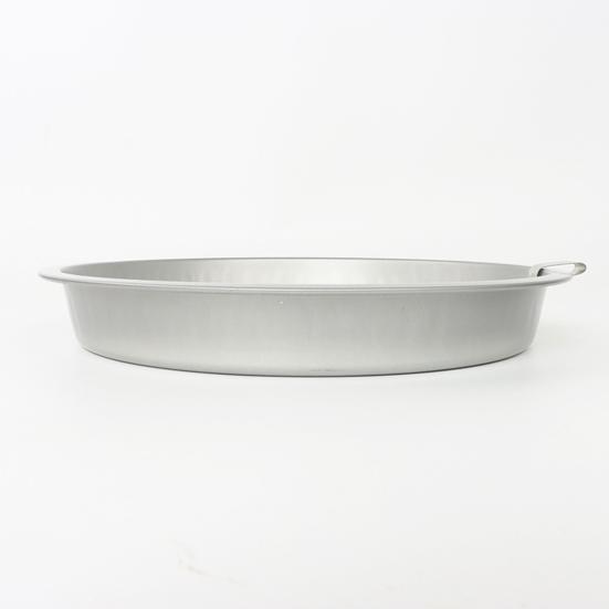 Non-Stick Round Stainless Steel Baking Pan 9-Inch Cake Mold with Metal Spatula Heat-Resistant Essential Kitchen Tool for Pizza Pie Cheesecake