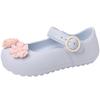 Versatile Design Camellia Single Shoes Women's Summer Fashion Simple Flower Beach Cool Slippers Shallow Mouth Mary Jane Shoes