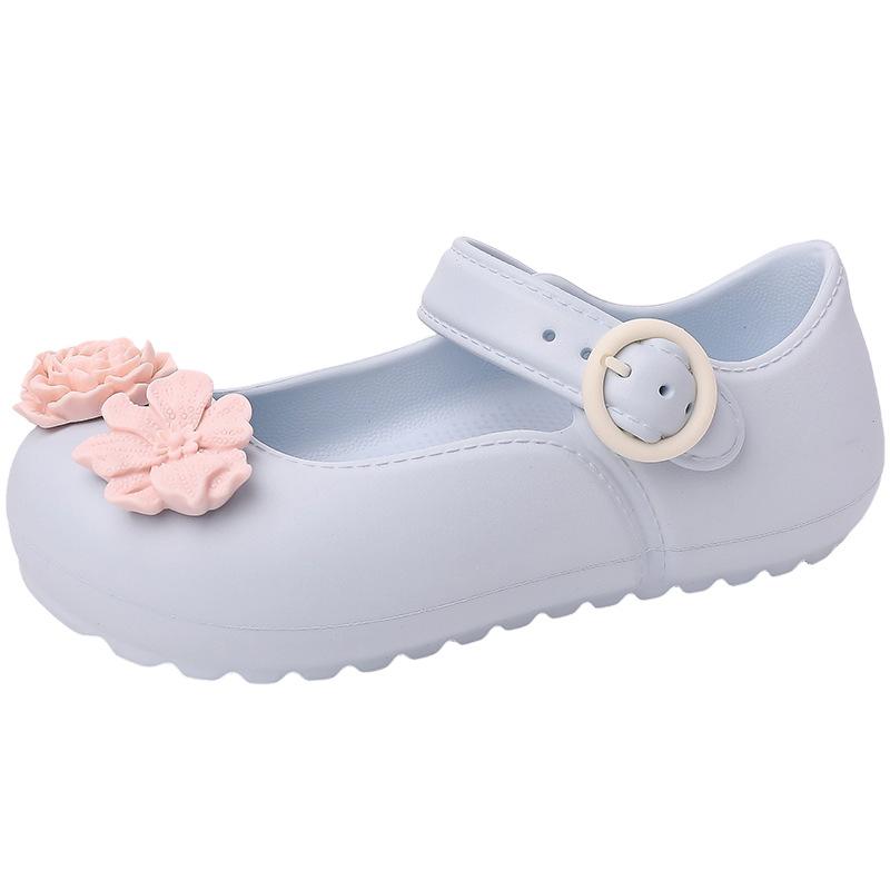 Versatile Design Camellia Single Shoes Women's Summer Fashion Simple Flower Beach Cool Slippers Shallow Mouth Mary Jane Shoes