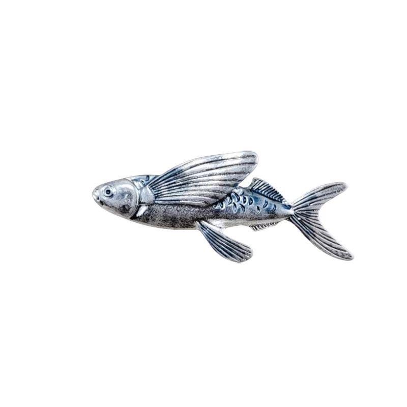 

Брошь Рыба: Винтажная брошь-булавка для свитера «Морская жизнь» для верхней одежды на весну и осень – аксессуар для литературной пары