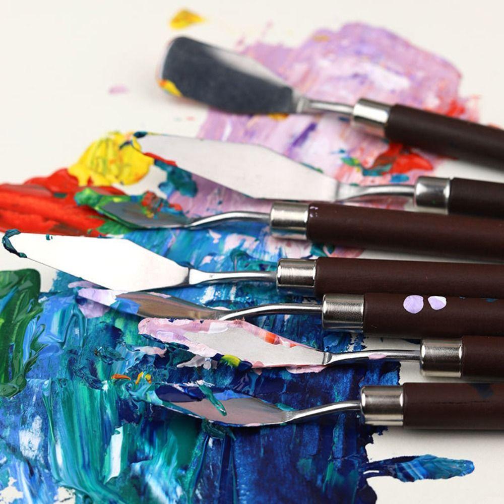 Acrylic Oil Painting Scraper Stainless Steel Art Painting Scraper Color Mixing Scraper  Student