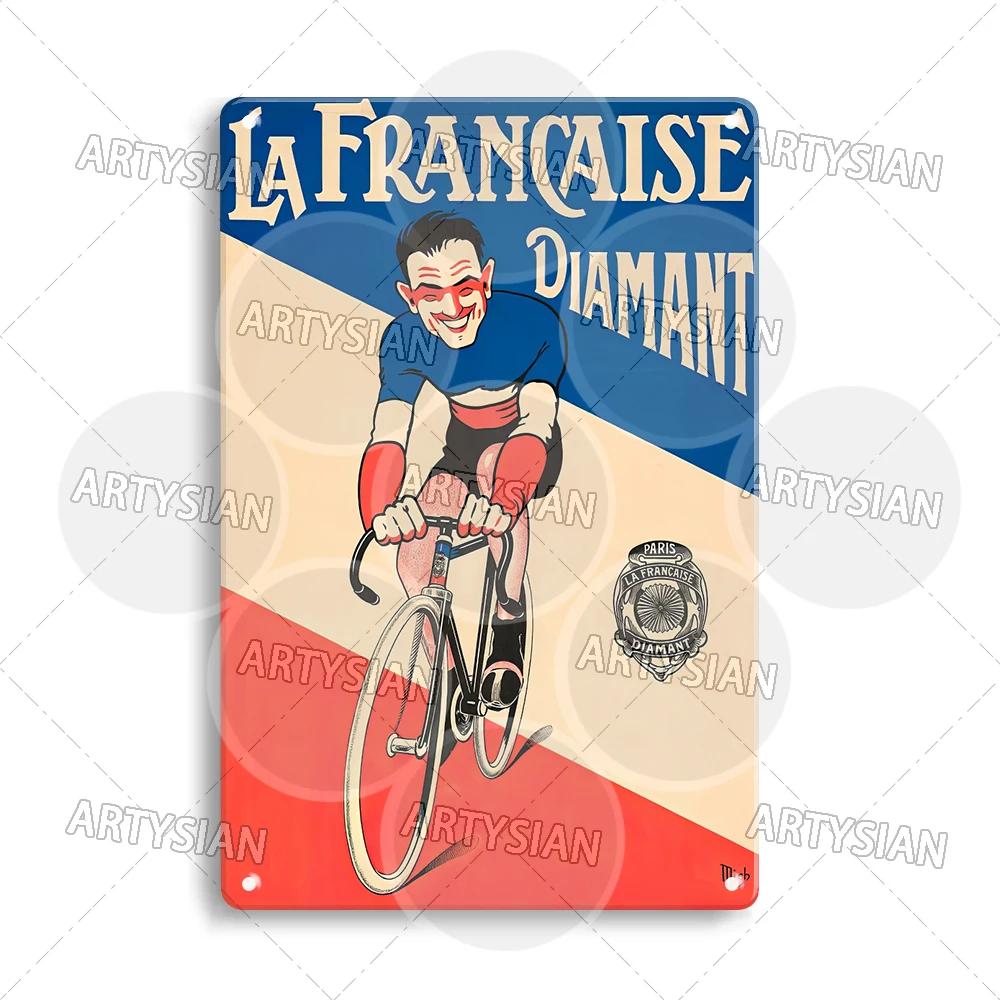 Tour de France Metal Sign Cycle Bicycle Racing Plaque Course de la Paix Championnat du monde Tour of Peace Vel’ d’Hiv Alcyon