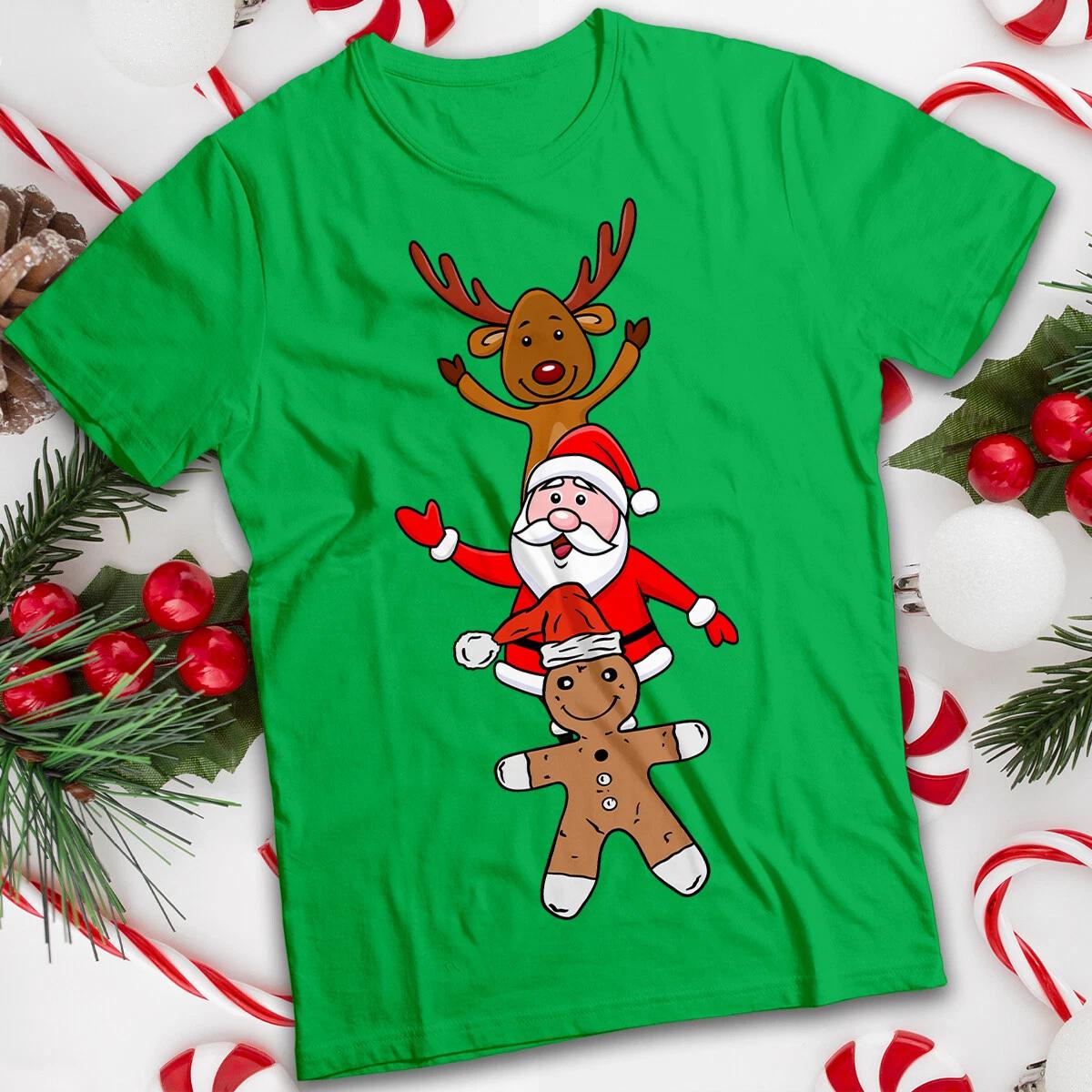 Funny Ugly Mens and Womens Santa Gingerbread man Christmas T-Shirt Tee #MC S