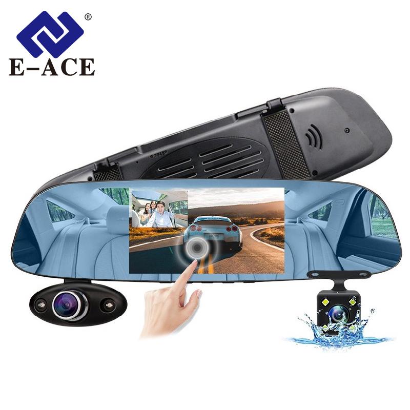 

E-ACE Full HD 1080P Видеорегистратор Автоматическая камера заднего вида с двумя объективами Автомобильный видеорегистратор заднего вида Цифровая видеокамера Гравитация