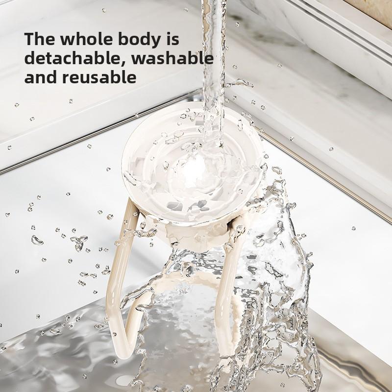 Kitchen Rack Wall-mounted Multi-functional Storage Suction Cup Hook Cutting Board Cutting Board Rack Household Free Installation Rack