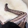 Chic Textured Lace Fishnet Pantyhose: Slimming & Versatile Black Women's Stockings