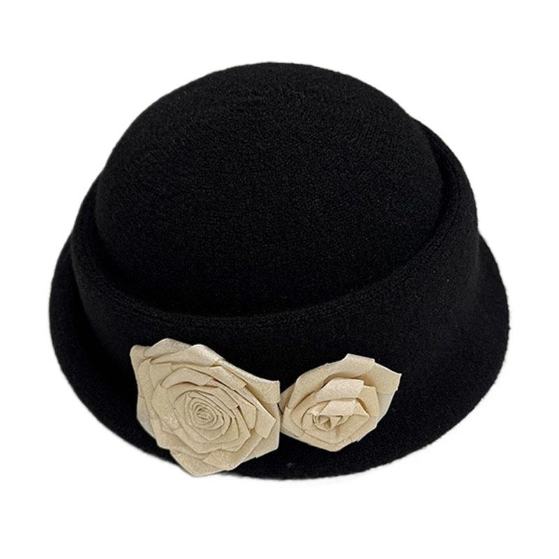 Women Elegant Party Formal Fedora Hat Winter Wool Knitted Warm Cloche Church Hats Fashion Headwear