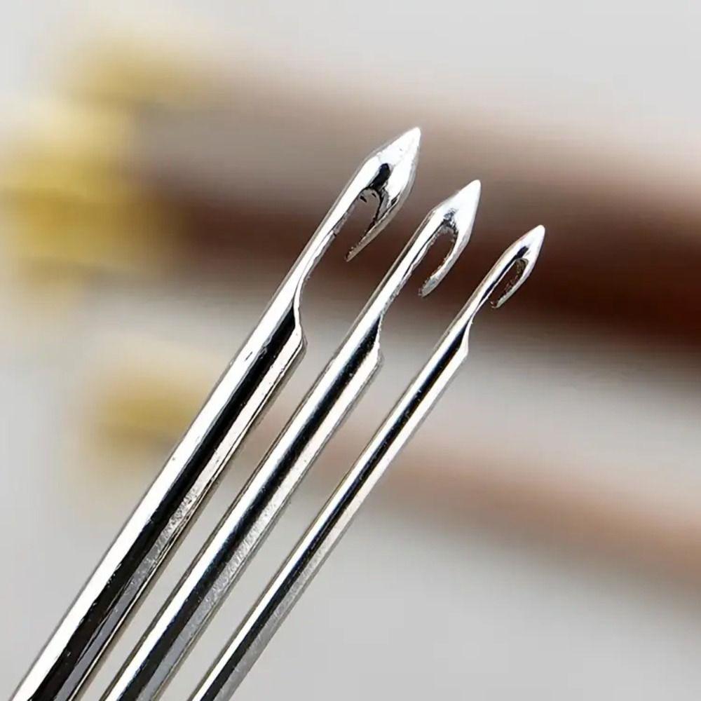 Knitting Hook Crochet Needles Wooden Handle Cross Stitch Needles  Beaded Embroidery