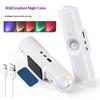 Lampă de perete magnetică reîncărcabilă cu LED, senzor de mișcare, lumină de culoare, lumină de noapte, lumini automate pentru cameră