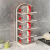 Nordic Style 6-Tier Steel-Wood Kitchen Prep Rack