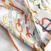 Chain 14 Mmi Twill Silk Scarf Women'S 90 Square Scarf Mulberry Silk Printing Air Conditioner Spring And Autumn Shawl Scarf