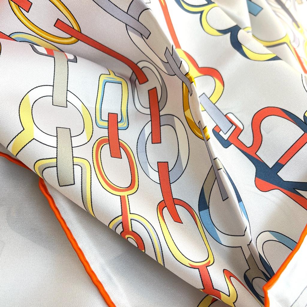 Chain 14 Mmi Twill Silk Scarf Women'S 90 Square Scarf Mulberry Silk Printing Air Conditioner Spring And Autumn Shawl Scarf