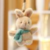 Plush Rabbit Scarf Doll Keychain Toy Animal Pendant Backpack Decoration Gift